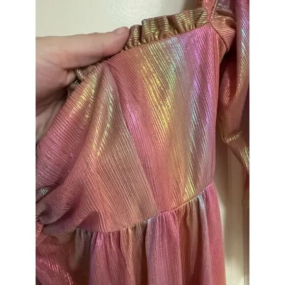 Show Me Your Mumu Downtown Rainbow Pink Tunic Mini Dress Size Small Women's - Picture 5 of 9